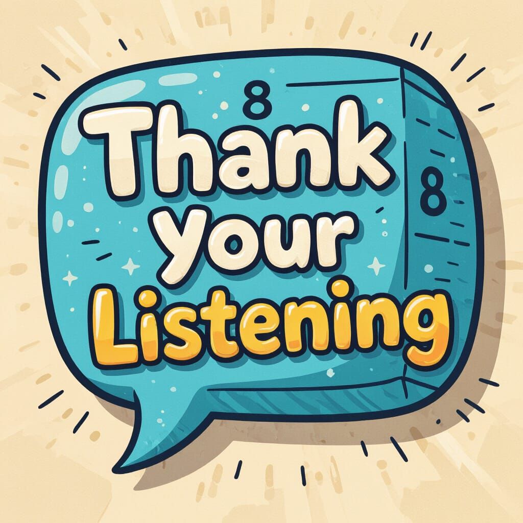 Cartoon Speech Bubble with Oxygen Element Box - Thank You Me...