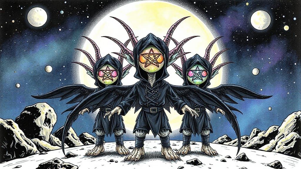 Hyperspace Elf in Cosmic Asteroid Belt