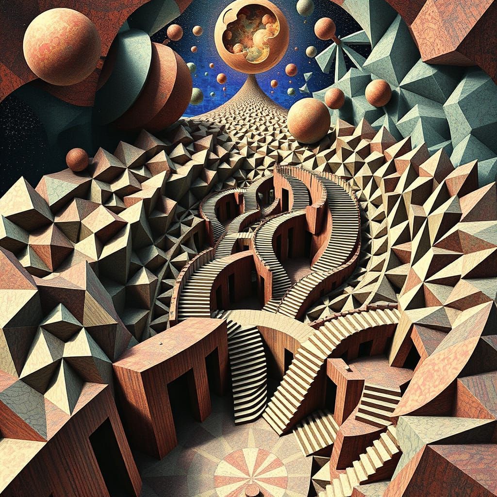 Ethereal Geometry Meets Surreal Fantasy