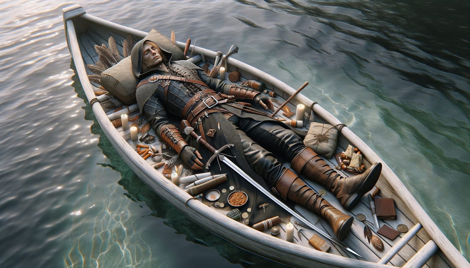 Fallen Ranger Drifting Peacefully on Glassy River