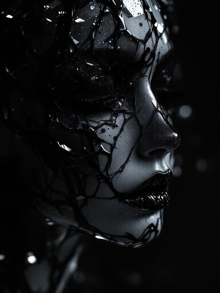In Blacklit Etched Oozing Resin Your Achingly Beautiful Resinous Face
