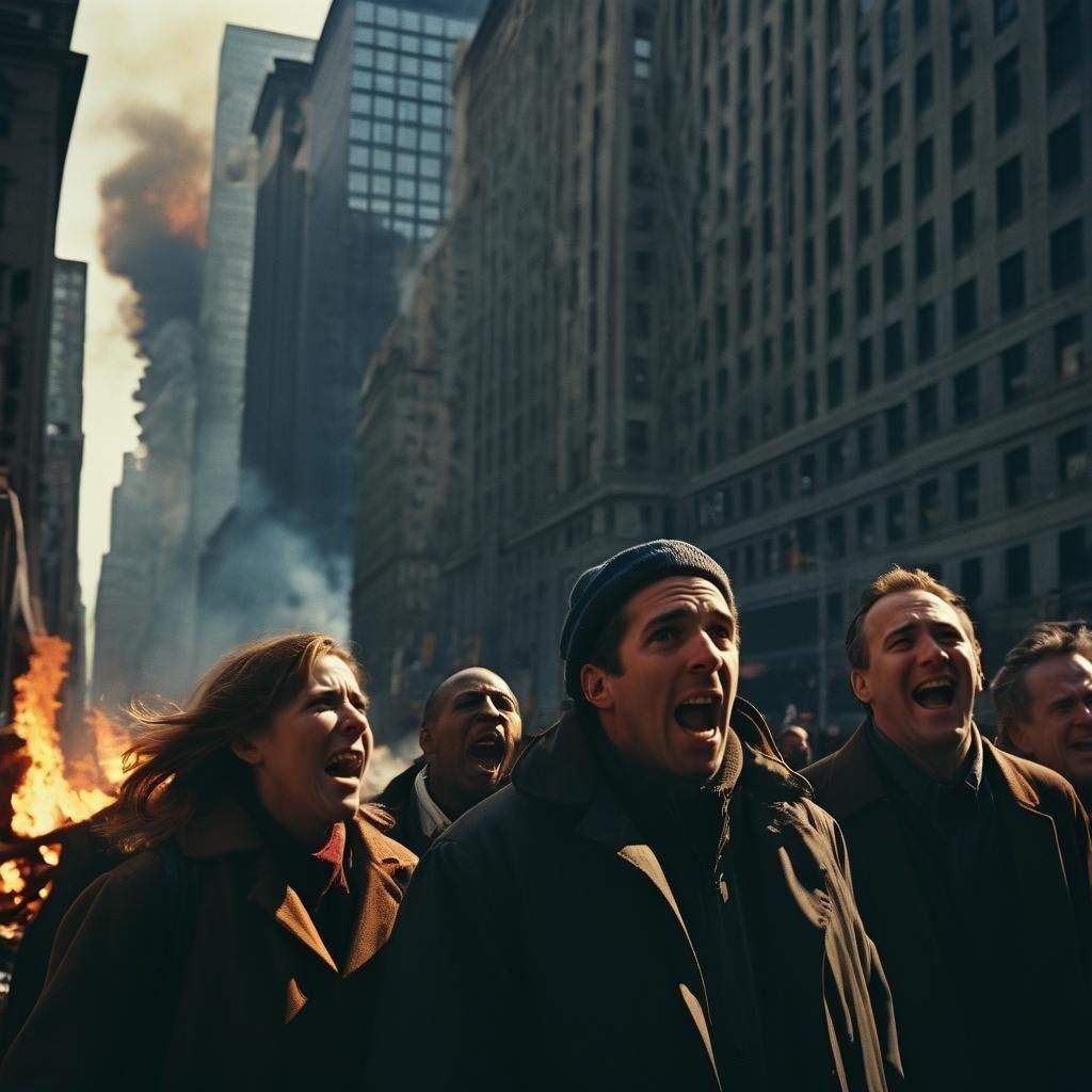 Disturbing Scene in New York: World Trade Center Collapse