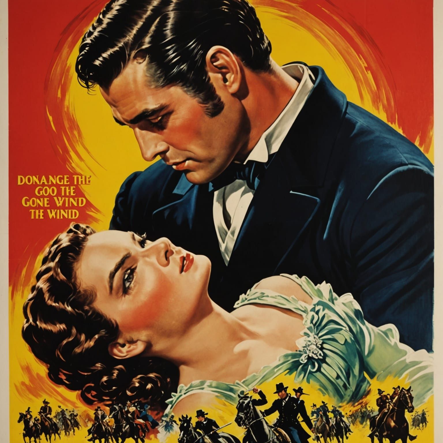 Rearranged Gone With The Wind Movie Poster