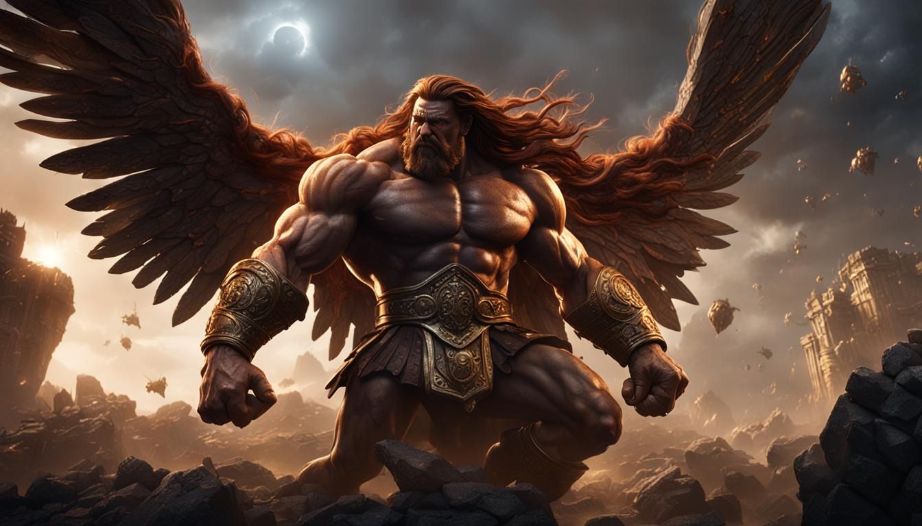 Hercules in Dark Fantasy Style, 8K Resolution