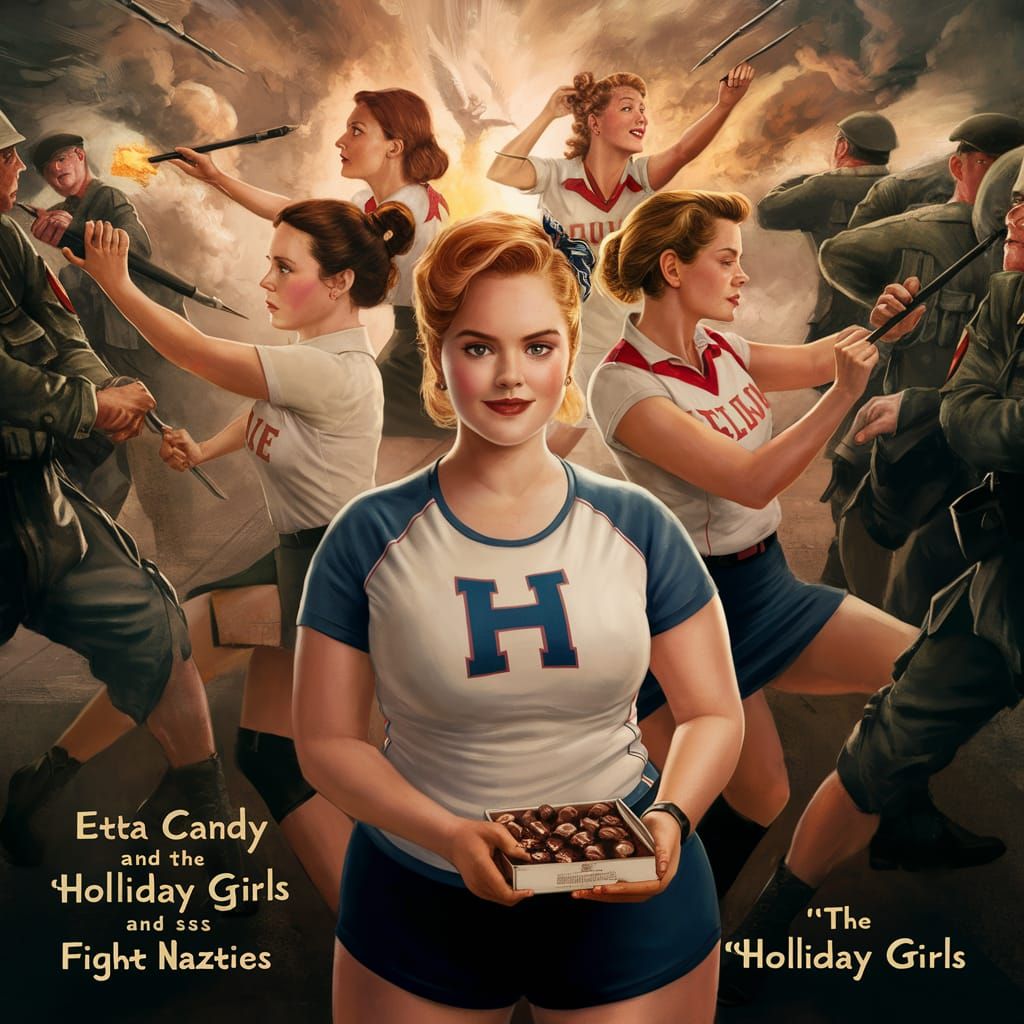 1940s Movie Poster: Holliday Girls Fight Nazis