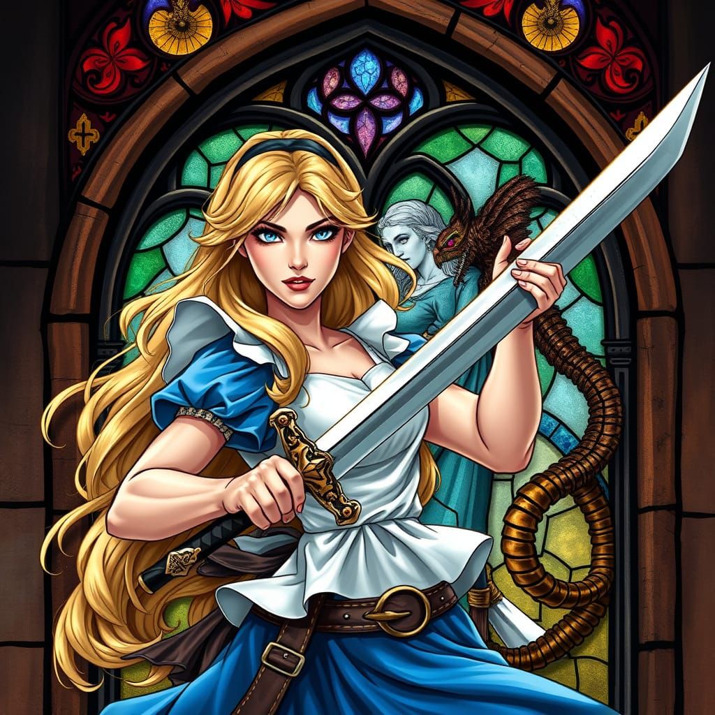 Medieval Warrior Alice in Classic Style