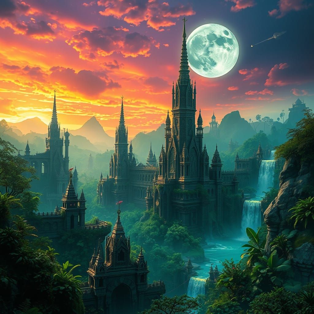 Emerald Metropolis Adivana by Night