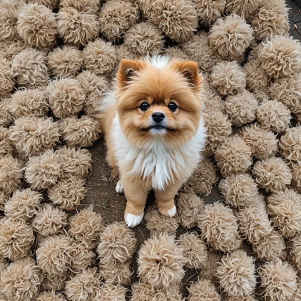 Cute Fluffy Dog Portrait