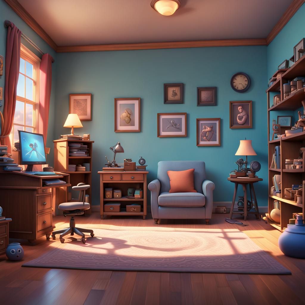 Stylized Room Concept Art in 3D