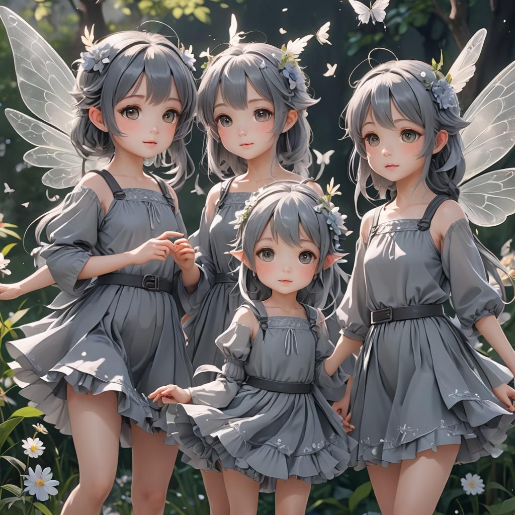 Cute Wind Fairies in Anime-Inspired 3D Art