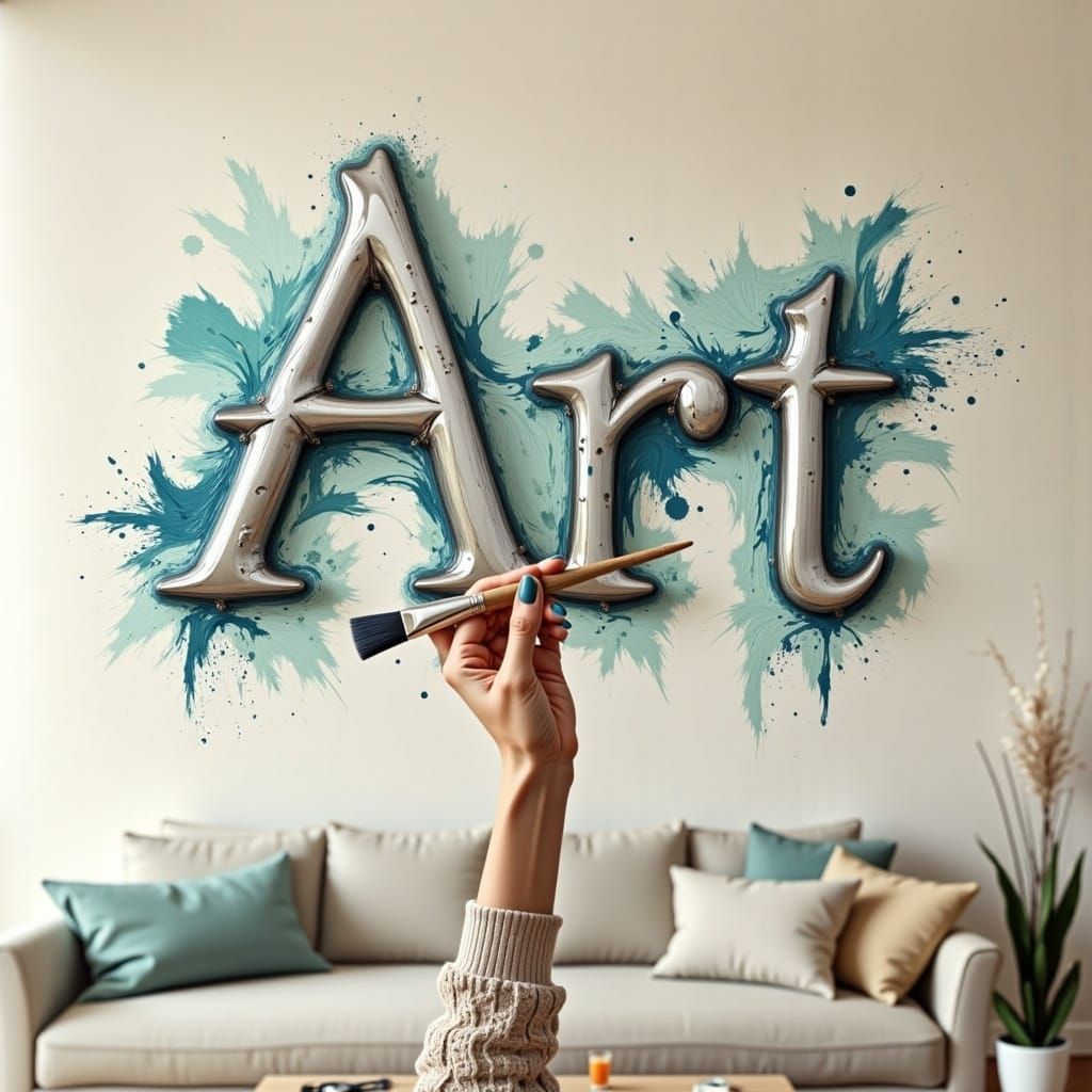 Woman in Mid-Air, Frozen in Artistic Creation