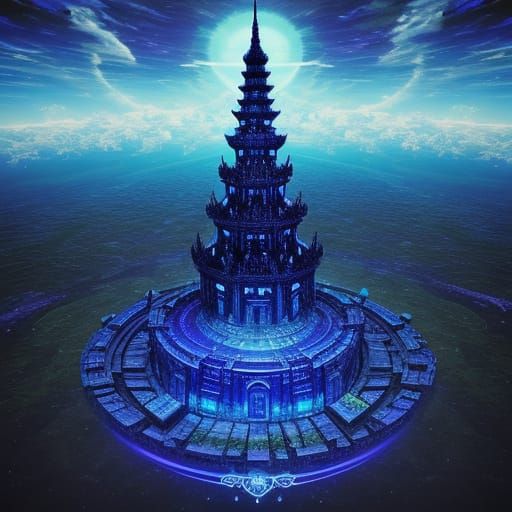 Glitch Art: Mother's Eternal Temple-Tower