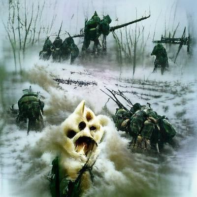 March, Hail, Let loose the dogs of war!