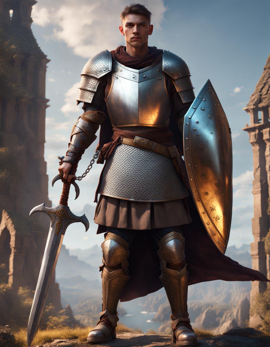 Goliath Paladin with Greatsword, Fantasy Concept Art