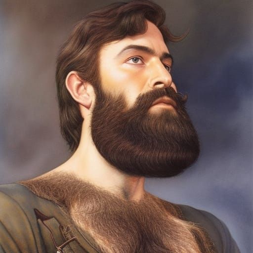 Androgynous Human in Watercolour Fantasy Art