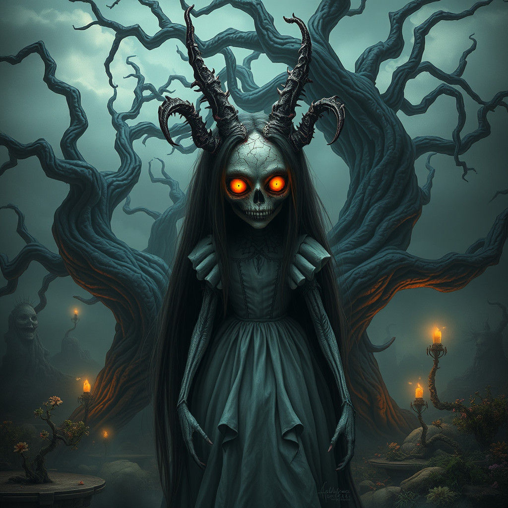 Gothic Alice in Dark Wonderland, Inspired by Beksiński