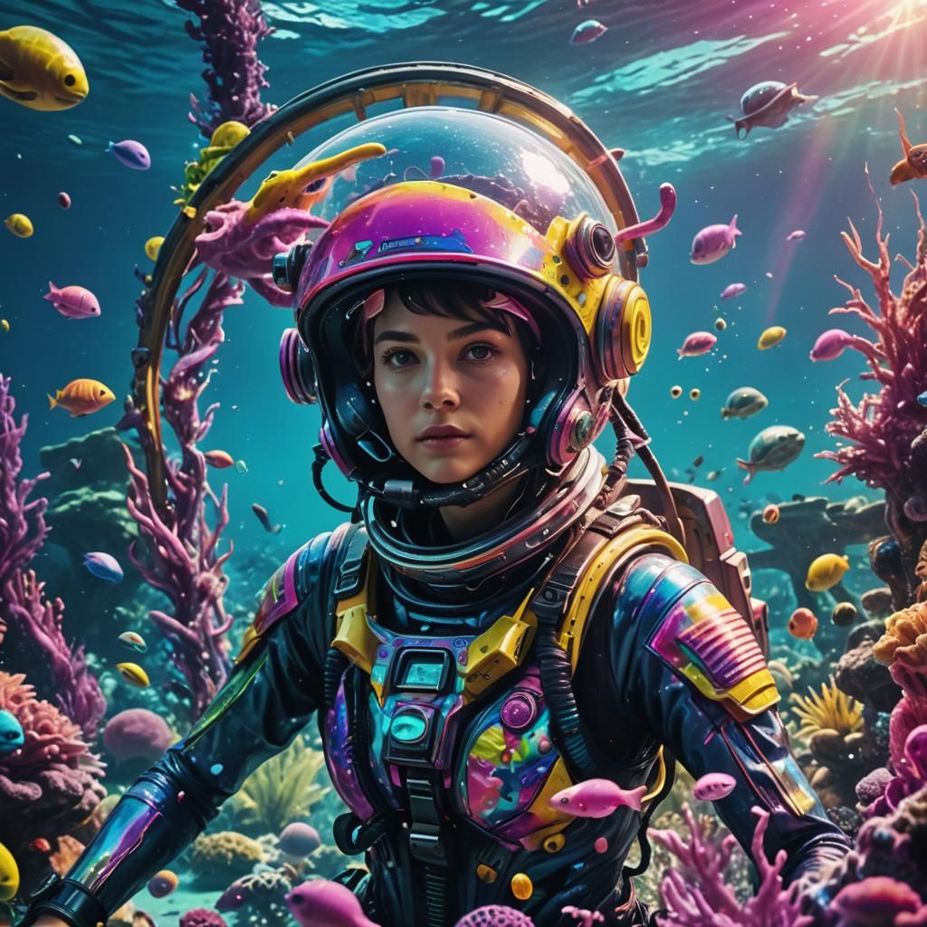 Alien Emerges in Lisa Frank Underwater World
