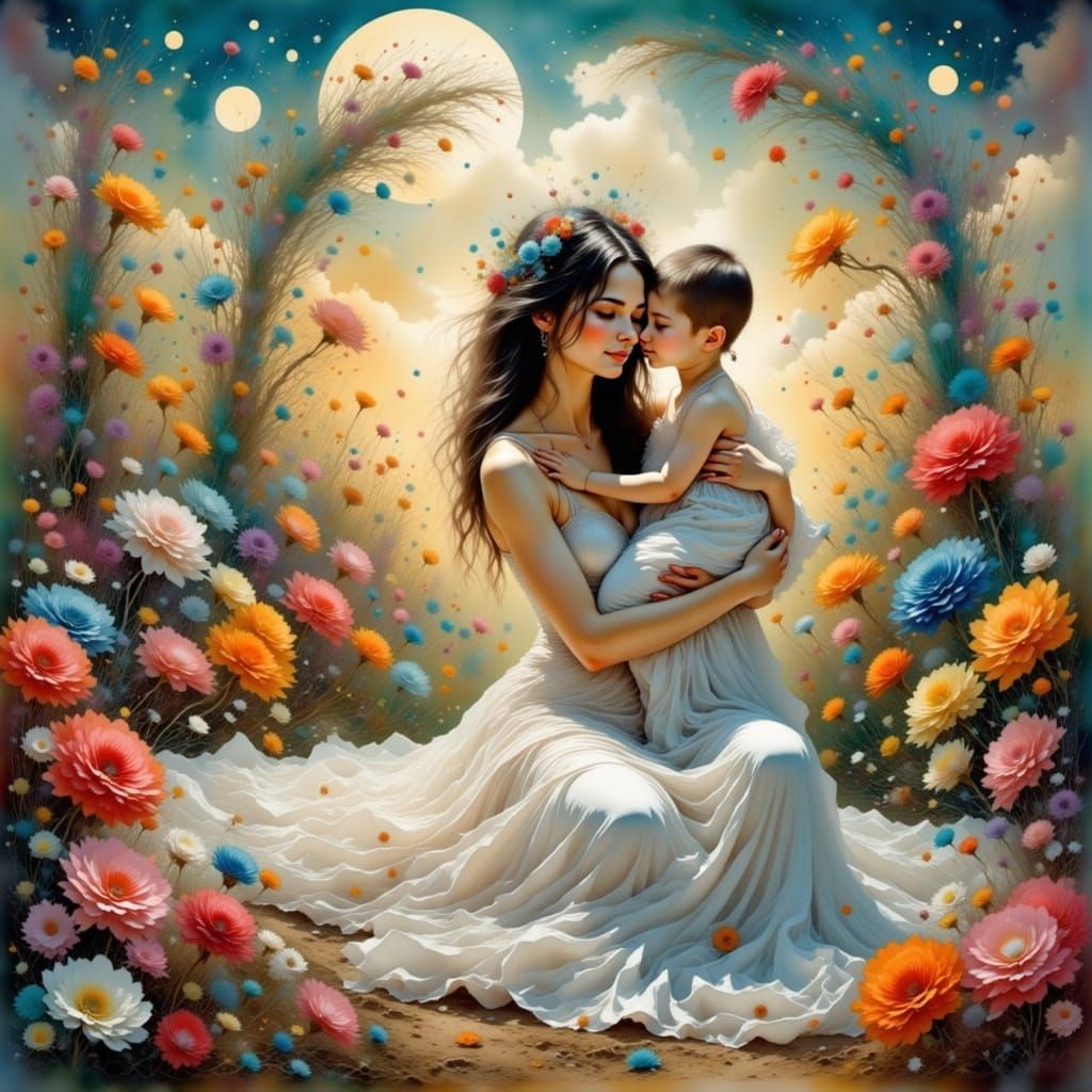 Surreal Motherly Love in Soft Focus