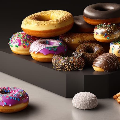 Donuts in a Hyperdetailed Fantasy Painting
