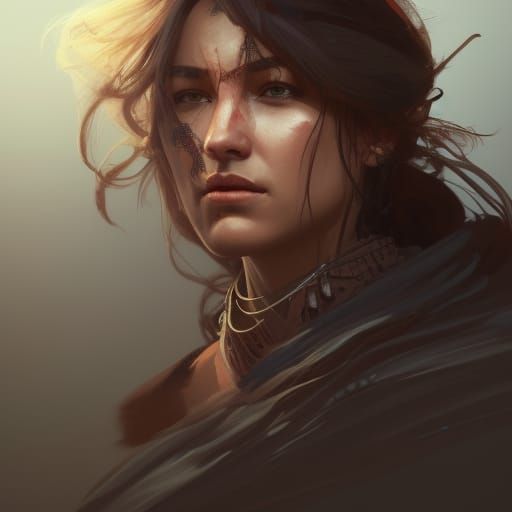 Western Drifter Portrait in Hyperdetailed Style