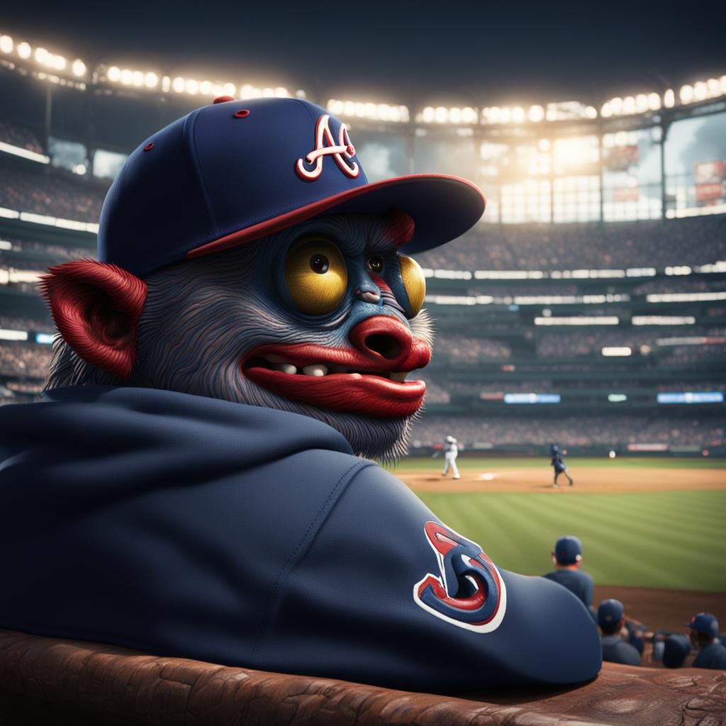 One-Eyed Monster at Baseball Game in Fantasy Style