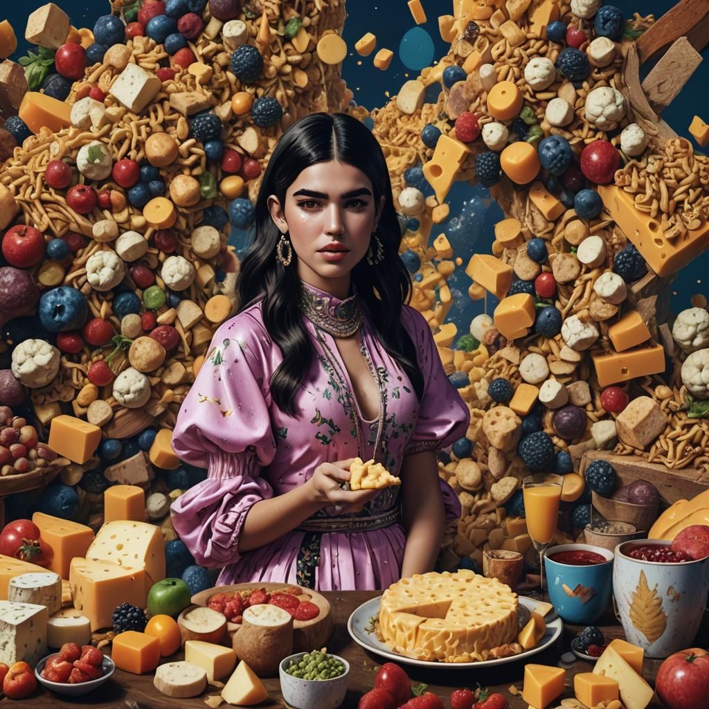 Dua Lipa at Concert with Cheese: Matte Painting
