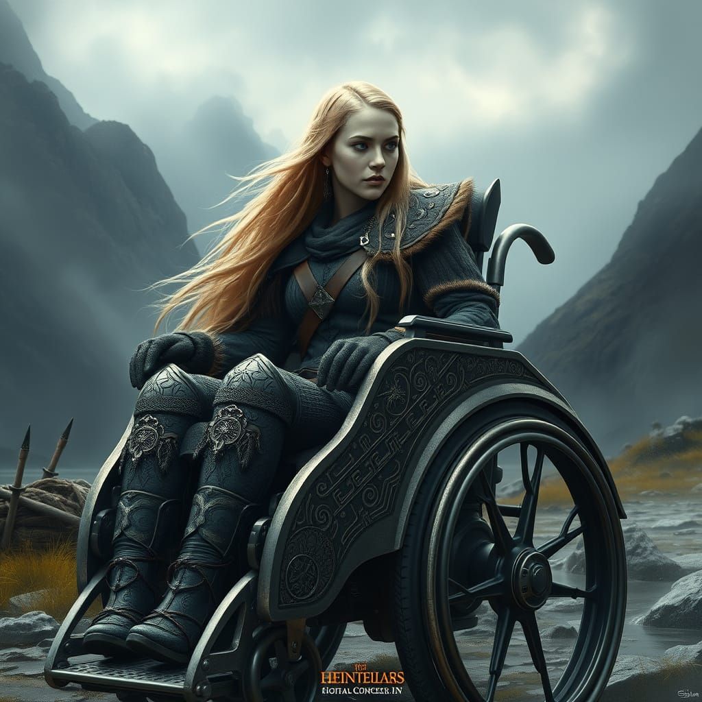 Viking Warrior Princess in Electric Wheelchair