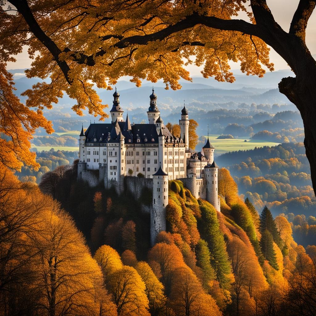 Ludwig's Bavarian Castle: Hyperrealistic Digital Rendering