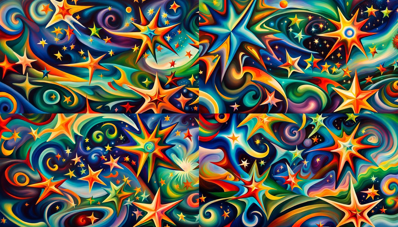 Iridescent Stars in Electromagnetic Plasma Maelstrom