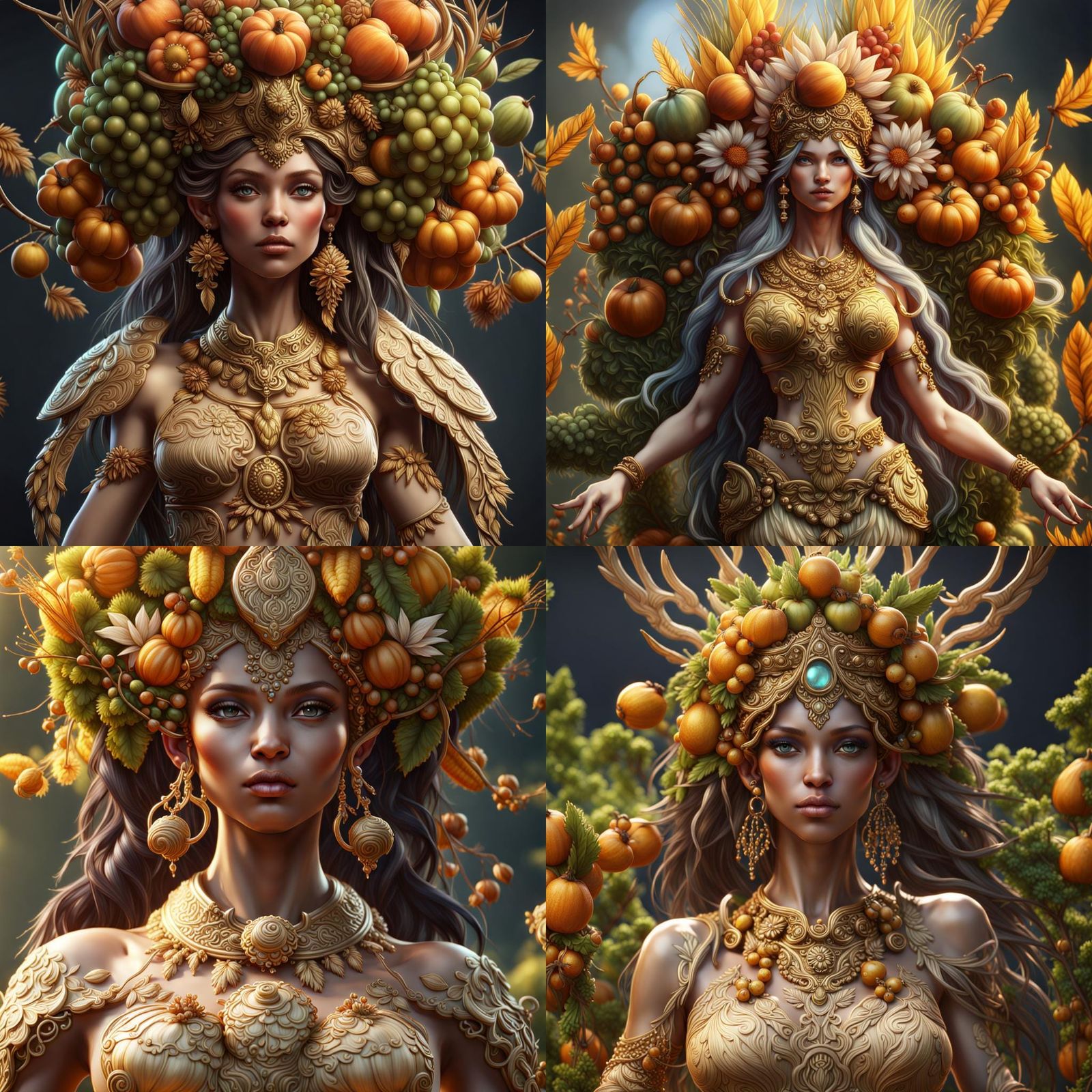 Detailed Harvest Goddess of Abundance