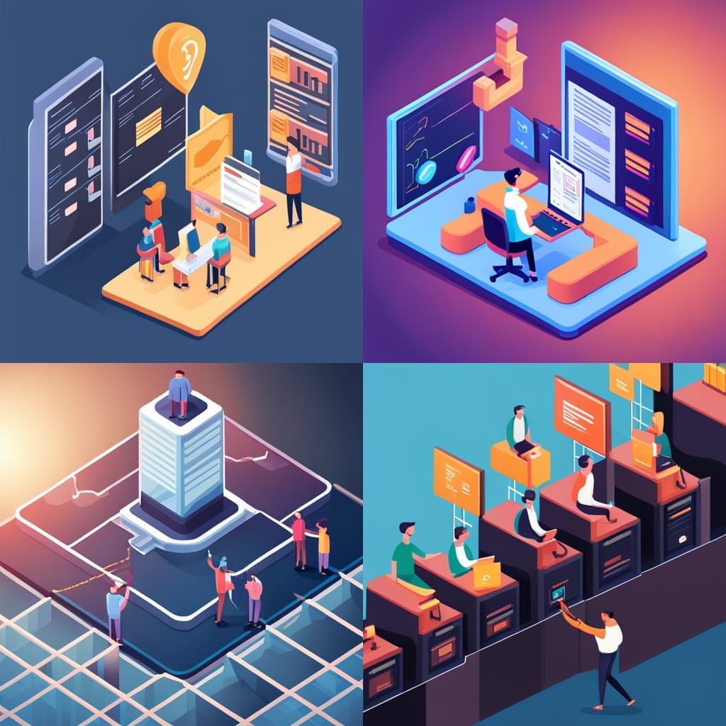 Smart Contract Illustration on Blockchain Technology