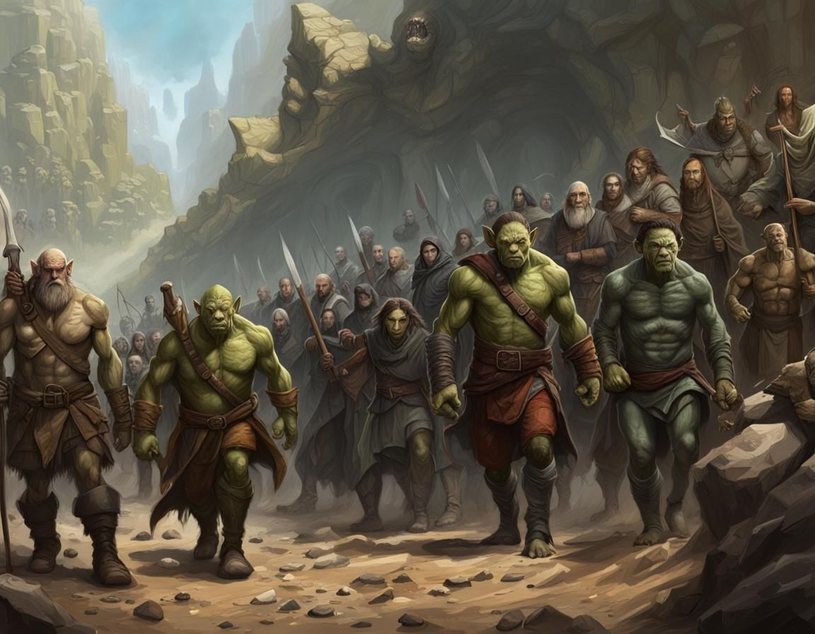 Evolution Diagram of Human, Elf and Orc Progress