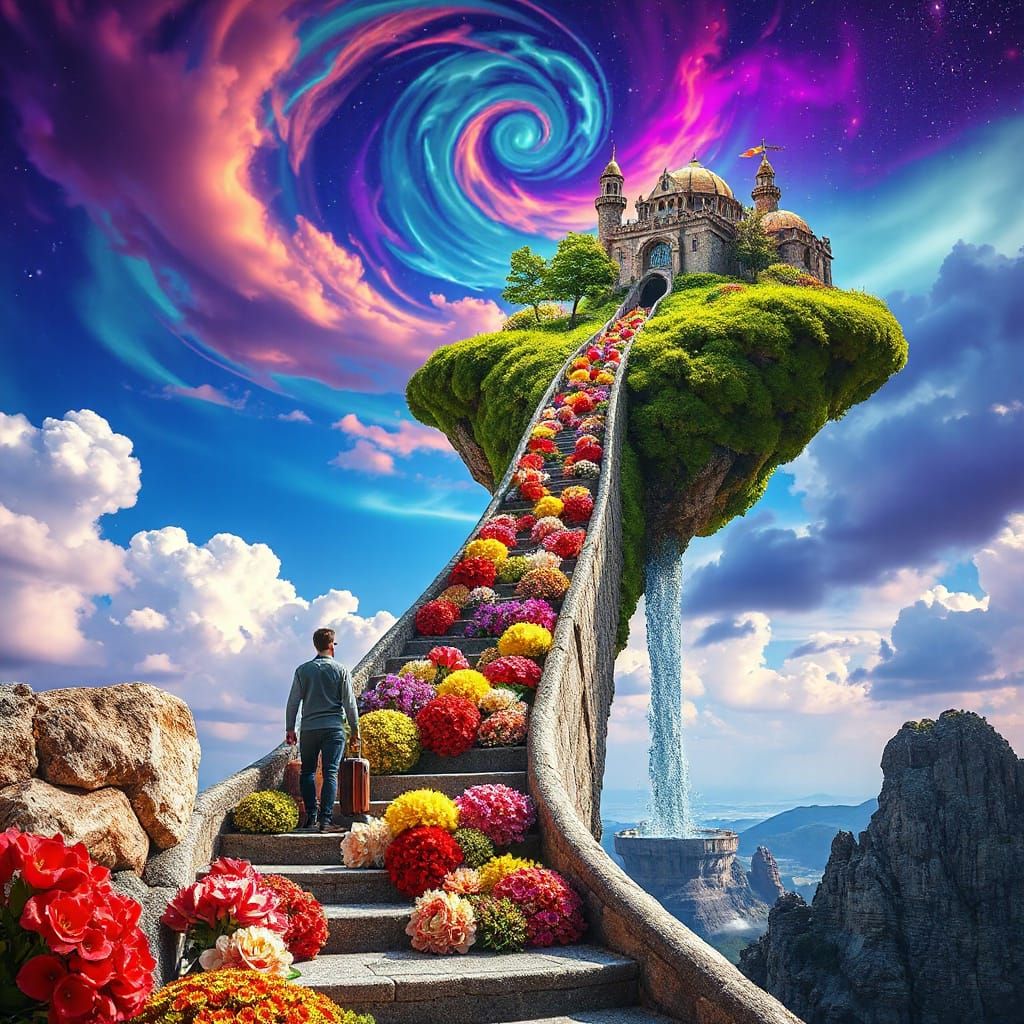 Arduous ladder to get to the castle of oblivion