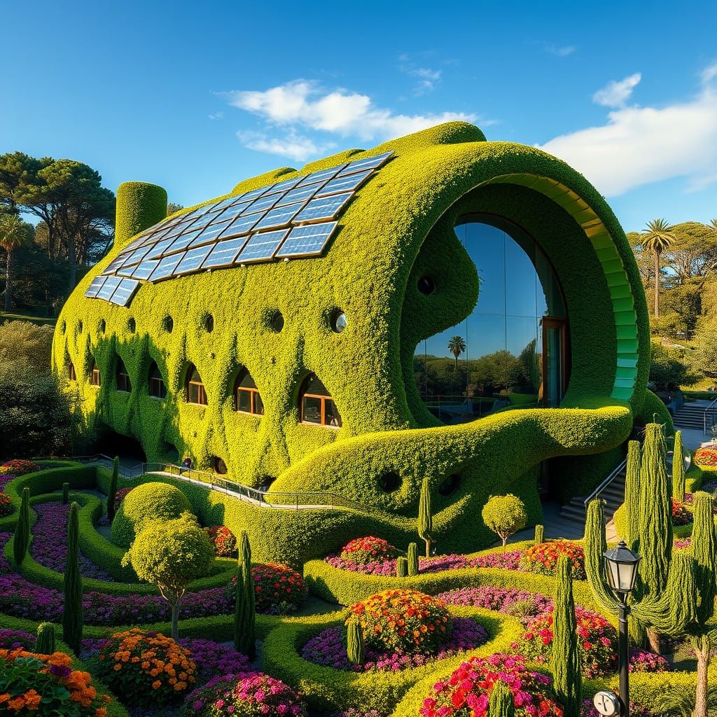 Surreal Ecofriendly Architecture in Vibrant, Blooming Style