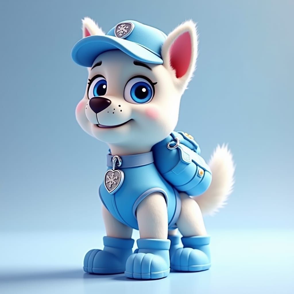 Snow White Paw Patrol Pup in DreamWorks Style