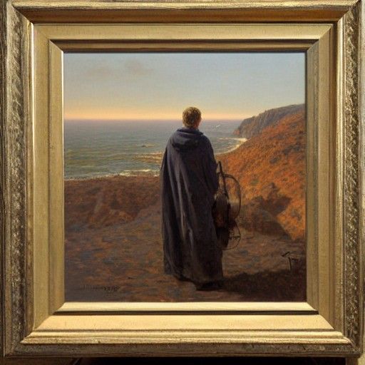 Nude Man in Oil Painting Style