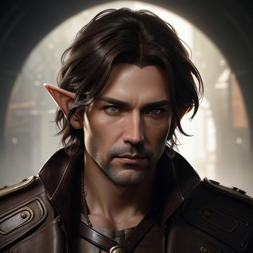 Swashbuckler Pirate Elf Male Portrait #2