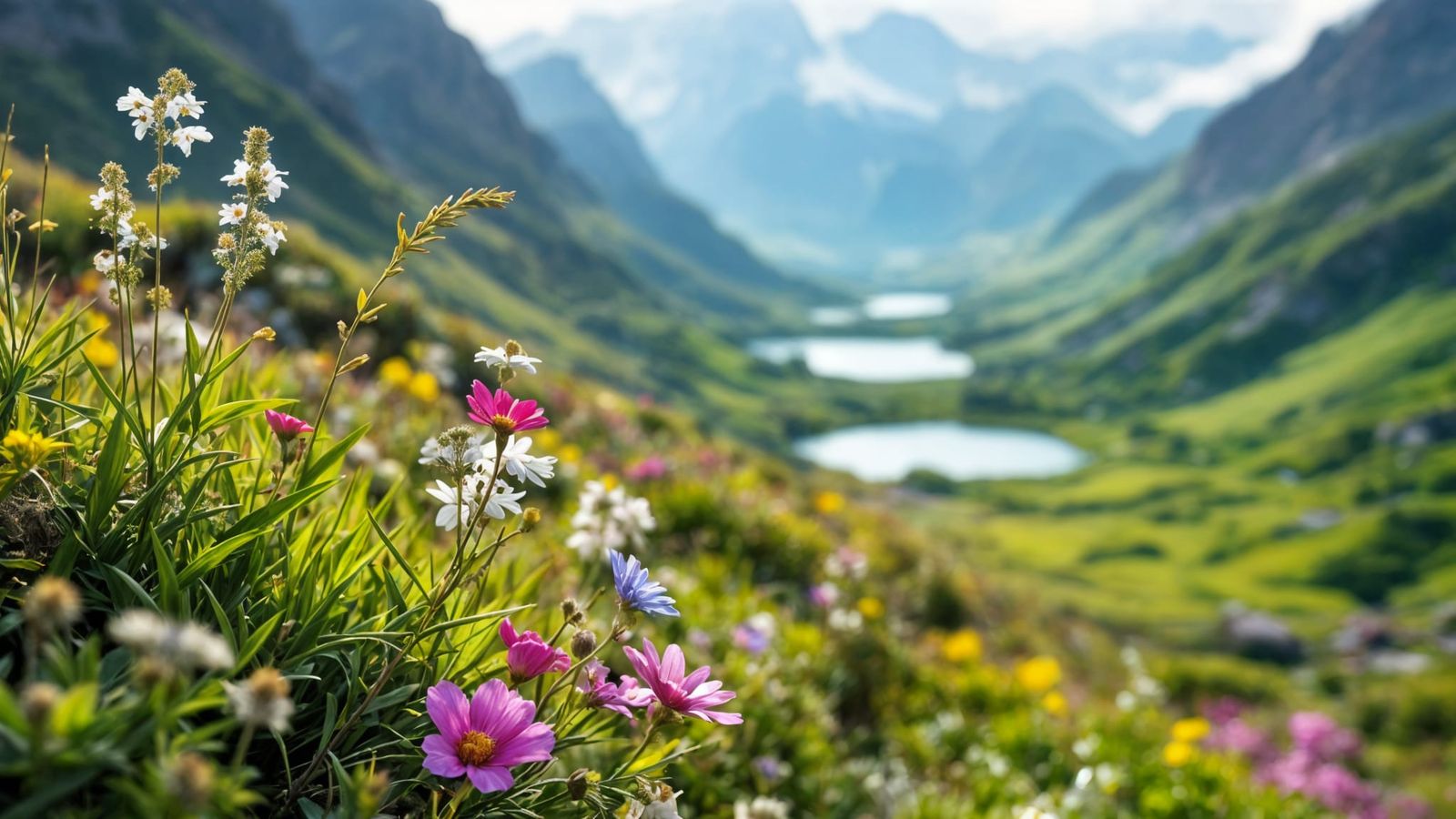 Hyper-Realistic Mountain Landscape in Close-Up