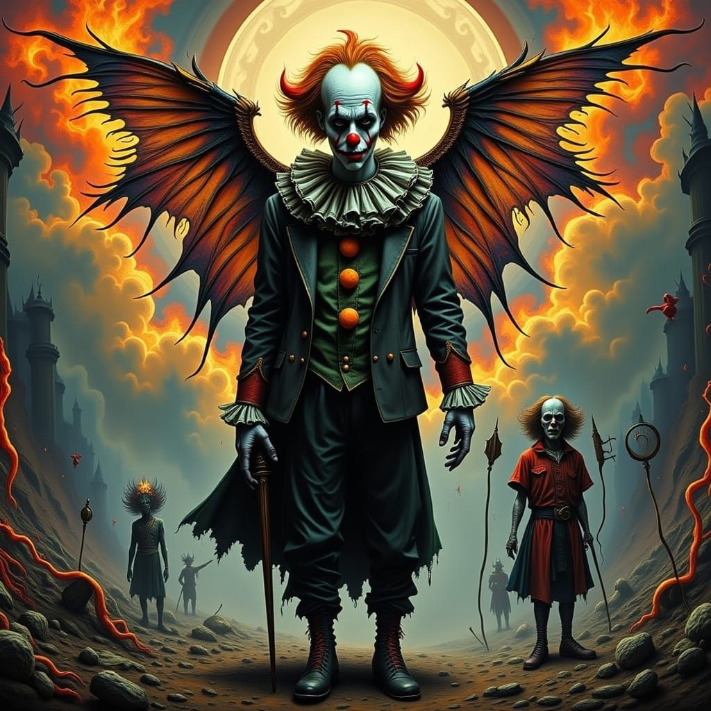 Heavy Metal Surreal Clown Digital Art