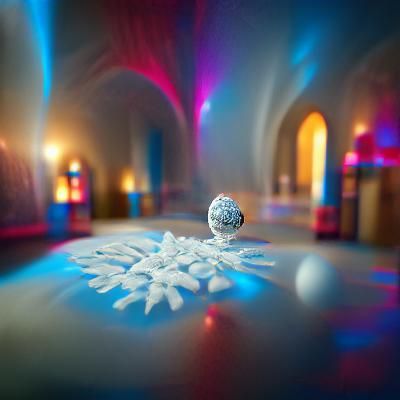 Crystal Snowball Reveals Castle: Hyperdetailed Studio Photog...