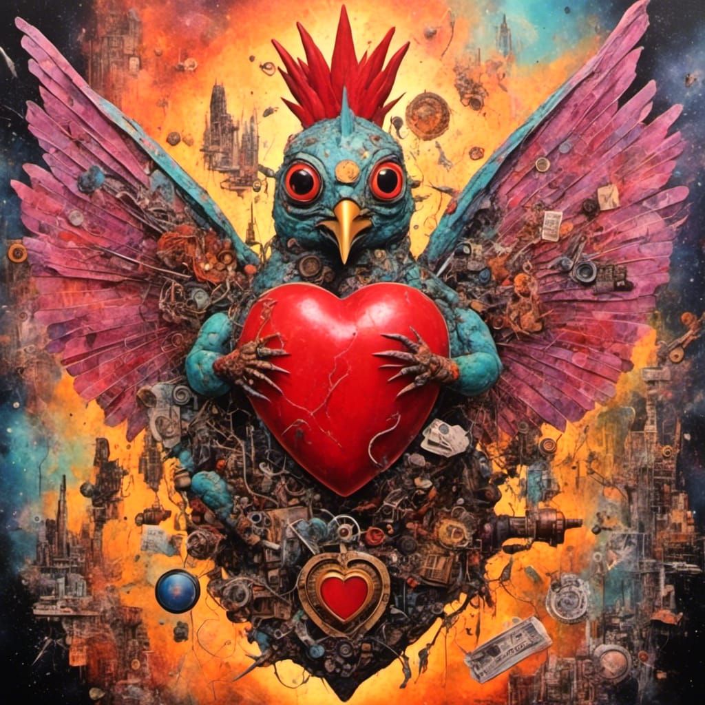 Sacred Heart Tattoo Design in Bold Style