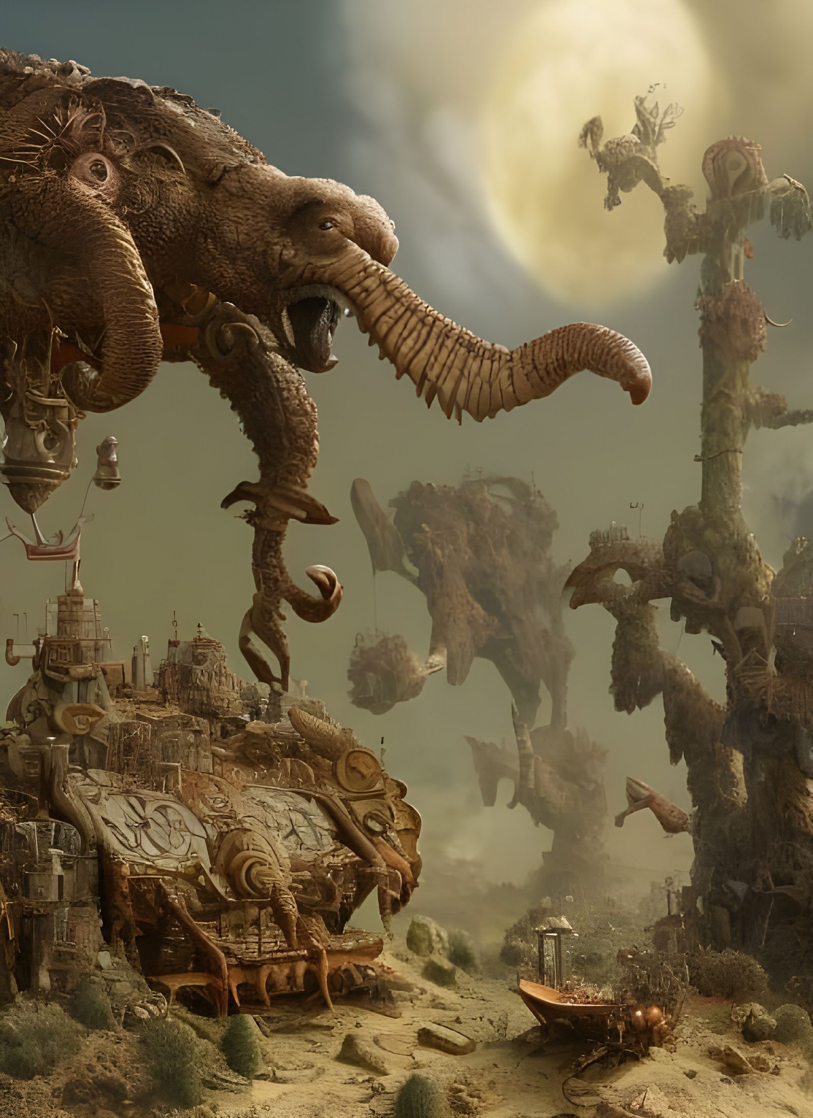 Fantasy Merchant's Trunk: Intricate Digital Art