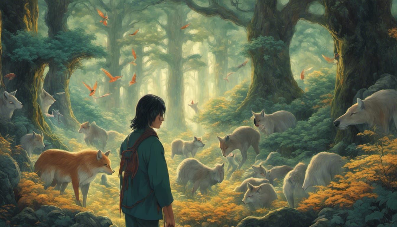 Japanese Man Plays Whistle for Forest Animals