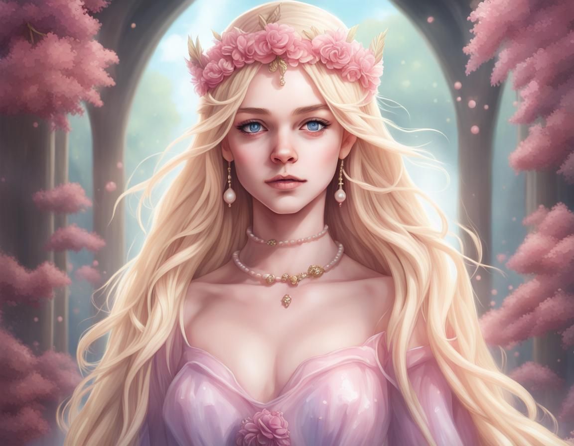 Ethereal Elf Princess Portrait in Anime Style
