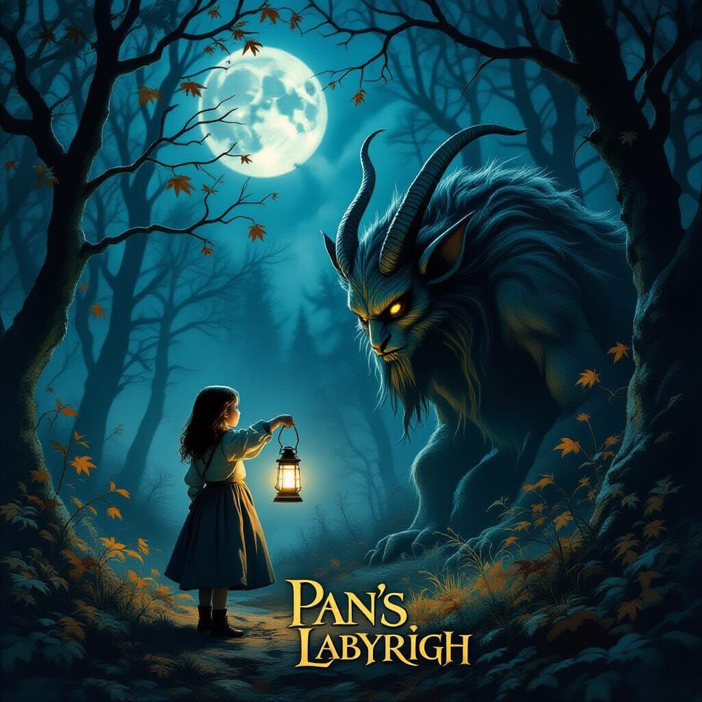 Pan's Labyrinth Movie Poster: Girl Meets Creature