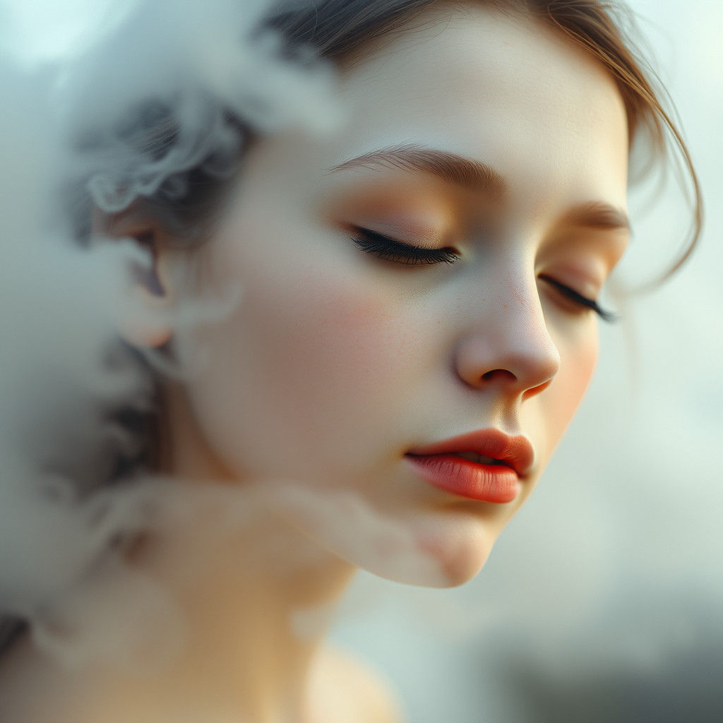 Ethereal Portrait of a Woman in Dreamy Photorealistic Style