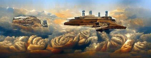 Millennium Falcon Over Cloud City: Detailed Concept Art