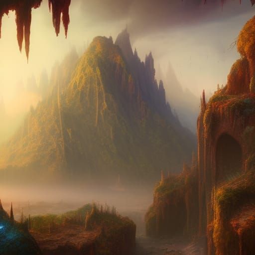 Fantastical Matte Painting in Deep Color