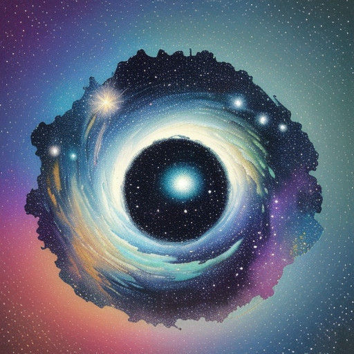 Vibrant Paper-Cut Galaxy Cityscape in Whimsical Style