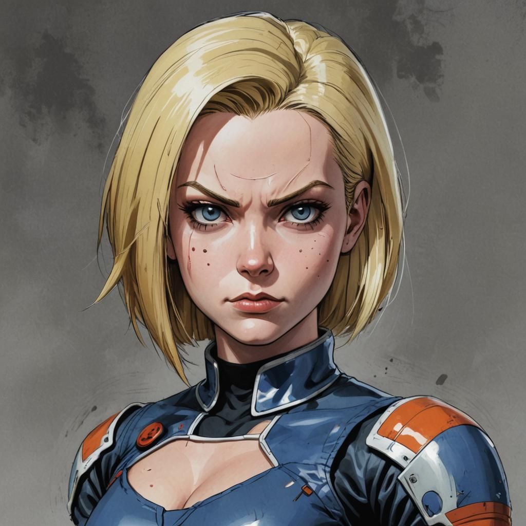 Sinister Android 18 Portrait